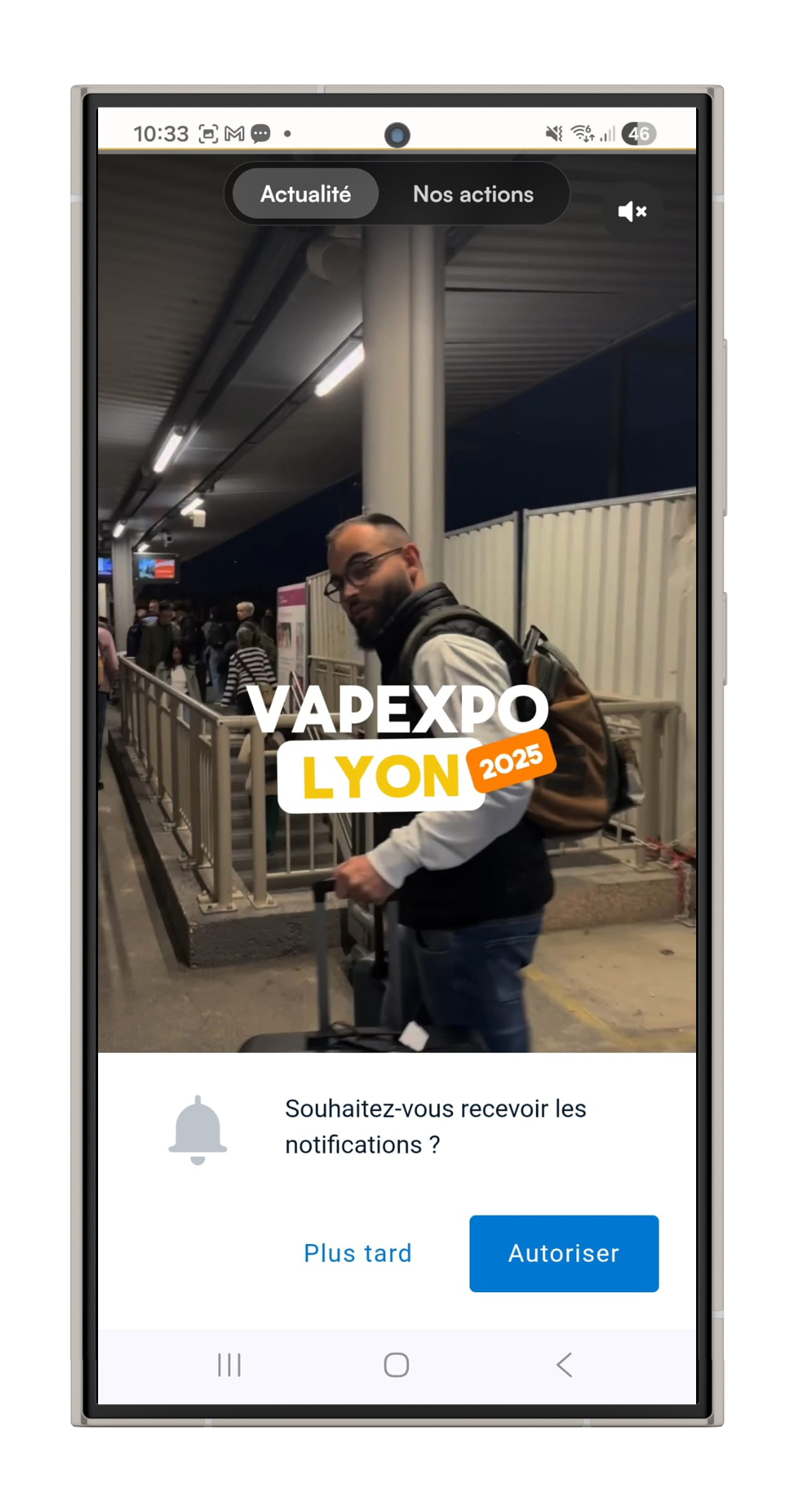 Capture d’écran, étape 3, ouverture de l’app Protect et notifications sur Android